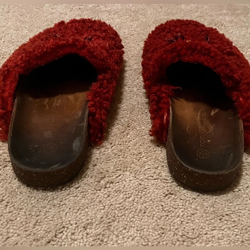 Tory Charm Mammouth Shearling Mules